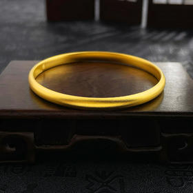 【限时克减150元】足金999 #超轻 古法空心固口手镯超轻加硬福字泥鳅背手镯（面宽约4.7-5.1mm）(AUQGFSZ00067-1)预售产品下单后不退款不退货不换货不补差价