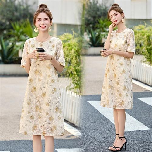 【预售3天】2025夏季新款刺绣花色套头气质优雅连衣裙LDB2811 商品图2