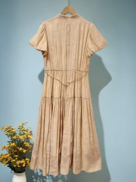 中秋大力度清仓~（不支持退）-NO退【MYBL】法式盘扣暗纹假两件长裙连衣裙-喜出 商品图2