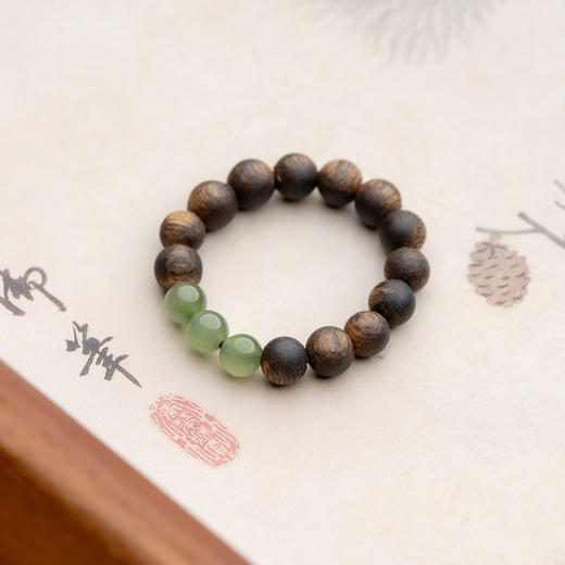 【宫里上新】“碧波映月”莺歌绿奇楠 戒指 商品图0