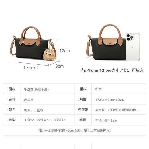 星期六包包女2025新款夏季手提斜挎包饺子包百搭通勤女包小包SS3521A329 商品图5