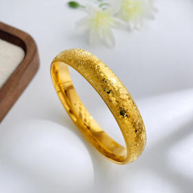 【限时克减150元】足金 无氰5D空心固口手镯碎碎冰手镯（面宽约11.3-11.7mm）(AR5DSZ00072)预售产品下单后不退款不退货不换货不补差价