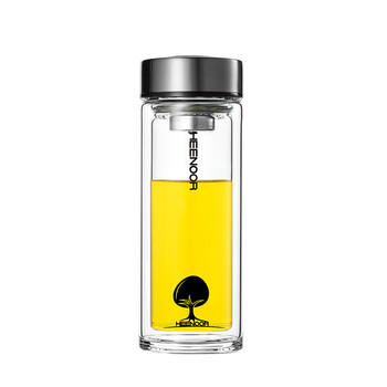 希诺双层玻璃杯男家用商务办公泡茶杯子车载过滤水杯XN-6701 265mL /厨具 /水具 /玻璃杯 商品图1