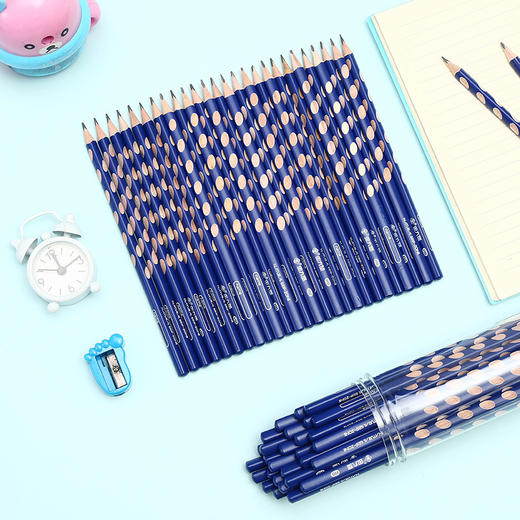 【轻松书写不费力】大圣洞洞铅笔HB洞洞铅笔三角杆30支 执笔八法 矫正握姿 儿童小学生写字笔学习文具 商品图0