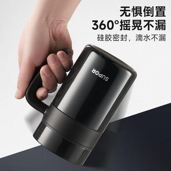 苏泊尔（SUPOR）保温杯大容量316L不锈钢水杯带把手显温保温杯男士办公泡茶杯子 /厨具 /水具 /保温杯 商品图0
