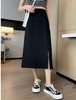 【MYBL】807垂感侧开叉后松紧腰超显瘦西装裙-喜出 商品缩略图5