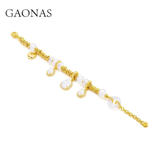 GAONAS  腰缠万贯 国风葫芦金色手链10652SGO 商品图1