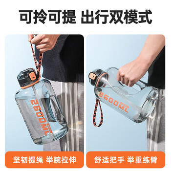 富光塑料杯吨杯桶大容量水杯Tritan材质吸管杯户外运动便携杯子1600ML /厨具 /水具 /塑料杯 商品图4
