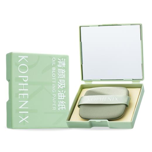 【孔凤春】孔凤春面部吸油纸带镜子粉扑-1盒带镜子+4盒替补装（买1发5） 商品图0