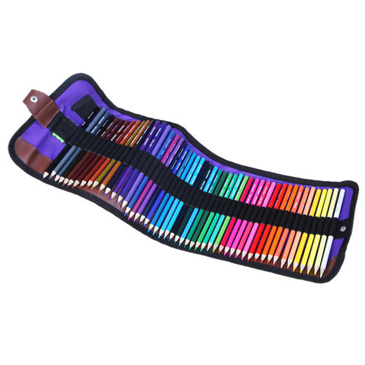 【一套满足彩铅绘画需求】六角笔杆椴木彩色铅笔50色 握感舒适 笔帘收纳 叠色自然 色 牢度高 不易褪色 商品图5