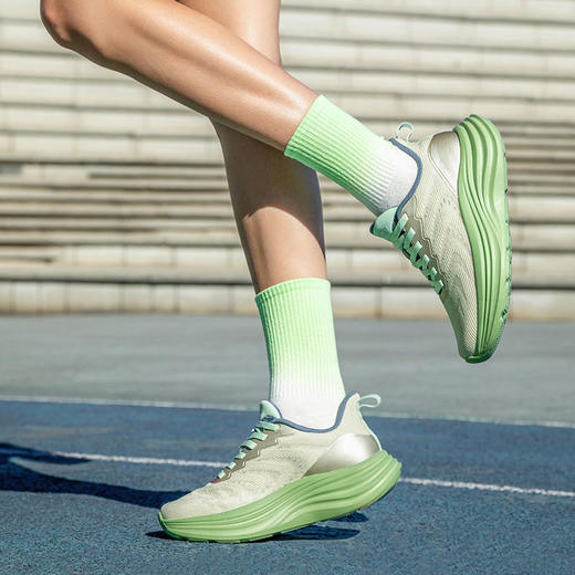 【人体工程步态设计舒适缓震大底】嘉适步灵动1.0运动鞋透气双层贾卡编织触感细腻（雷霆绿40-45，暮云灰41-45预售3-5天） 商品图0