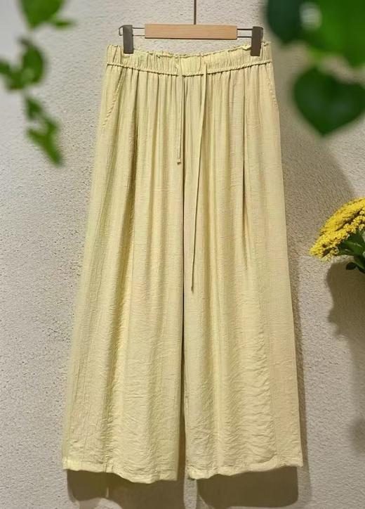 【超值特卖】韩系夏季薄款肌理纹小花苞清爽宽松阔腿裤-喜出 商品图11