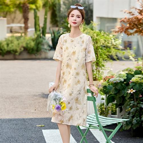 【预售3天】2025夏季新款刺绣花色套头气质优雅连衣裙LDB2811 商品图3