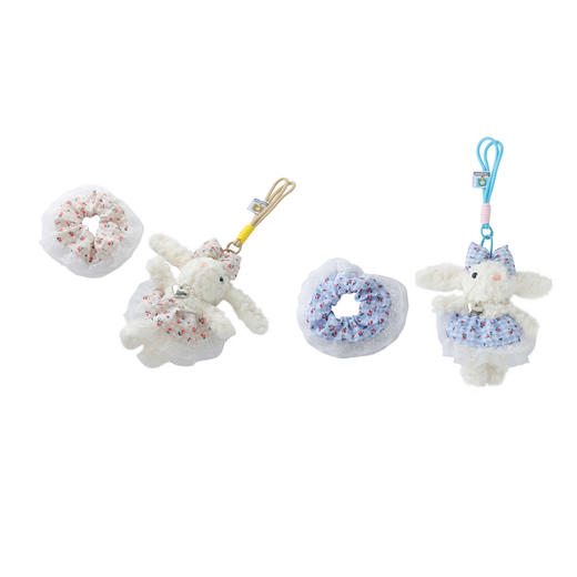 【甜美系】三彩2025新款毛绒兔包包挂件卡通可爱玩偶裙摆钥匙扣 商品图1