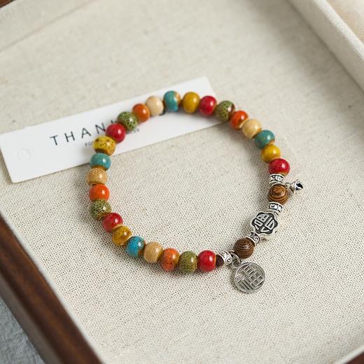 【敦煌陶瓷手串】敦煌福泽小众陶瓷手串饰品 手工编织礼物新中式民族风 古风串珠手链 商品图6