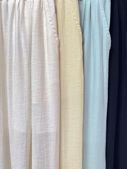 【超值特卖】韩系夏季薄款肌理纹小花苞清爽宽松阔腿裤-喜出 商品图12