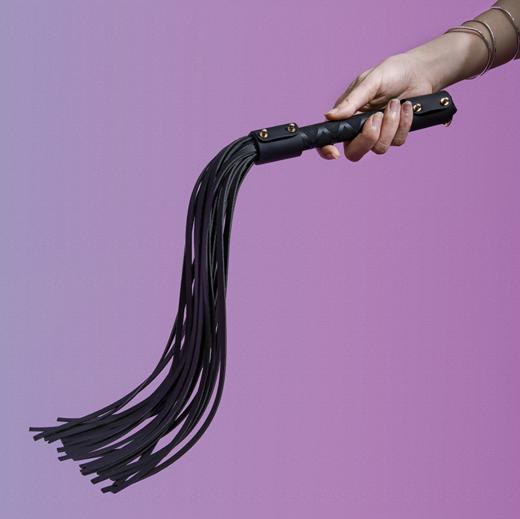 魅灵温变 真皮曜石黑散鞭 商品图0