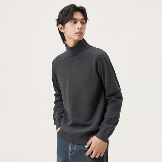 gxg.jeans男装 多色基础纯色打底高领毛衣线衫男士上衣25年冬新品 商品图1