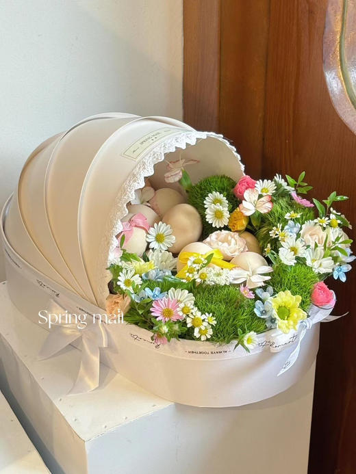 【新款热卖】法式婴儿摇篮水果花篮（4色可选） 商品图1