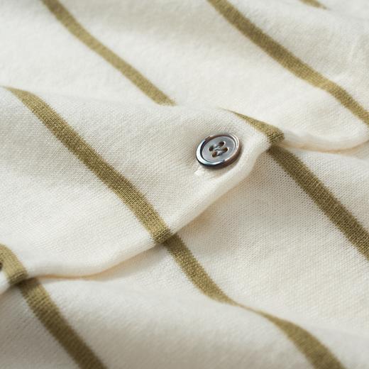 馥迦60支澳洲精纺羊毛小香风条纹开衫 商品图4