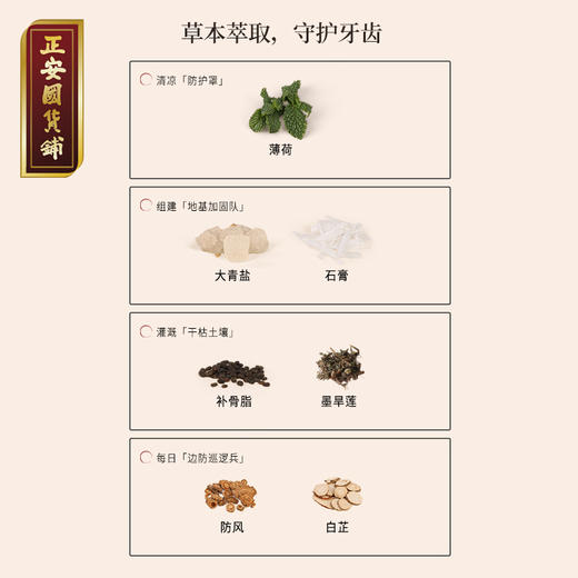 正安 植物洁牙粉 草本萃取守护牙齿 居家刷牙好物 源自经典固齿方 自然清香 50g/盒 商品图2