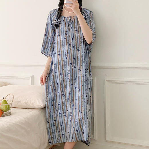 【YW】无忧购【甄选】绵绸睡裙气质新中式家居服HX 2412（截单后3-5天发货) 商品图8
