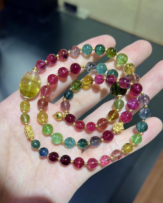 6-11mm多圈彩虹碧玺手串 商品图8