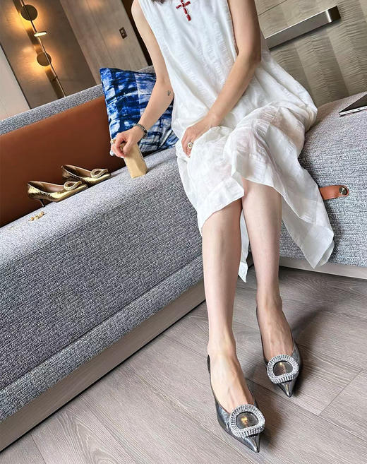 Westory2025年秋季尖头中跟单鞋宴会鞋百搭浅口单鞋W25CE75611 商品图6