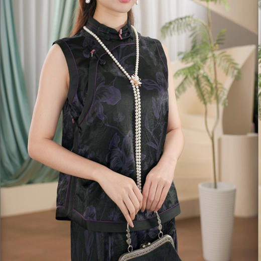 【林栖设计小店】醋酸上衣半裙RS415J81-RS415S81 商品图2