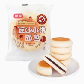 桃李豆沙小饼面包55g