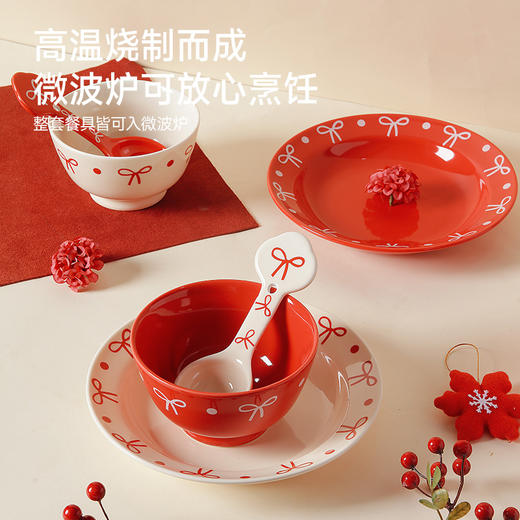 可爱陶瓷餐具（蝴蝶结） 商品图2