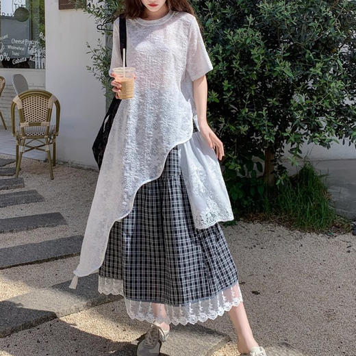 裁缝学苑AS548蕾丝镂空连衣裙纸样半身裙叠穿套装 商品图2