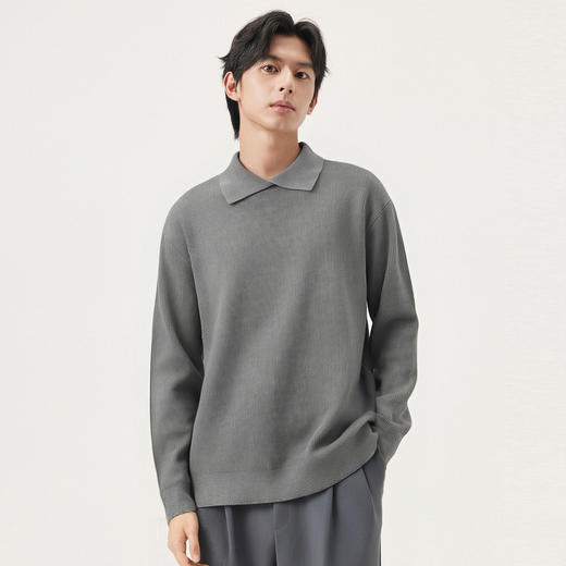gxg.jeans男装 多色基础纯色基础翻领毛衣线衫上衣 25年冬热卖 商品图2