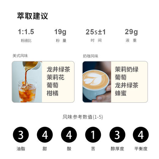 花季龙井埃塞俄比亚原生种 茉莉龙井水洗咖啡豆 一豆两用 商品图3