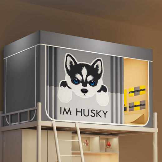 学生床帘宿舍上下铺床帘式印花强遮光蚊帐 商品图7