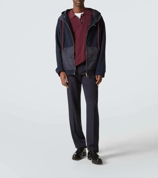 MM 董思成同款 2025新款针梭拼接抽绳连帽拉链外套 Z-15540 商品图3