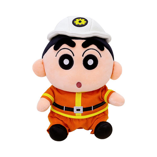 正版蜡笔小新飞行员消防员公仔 卡通毛绒玩偶可爱儿童布娃娃抱枕礼物 商品图6