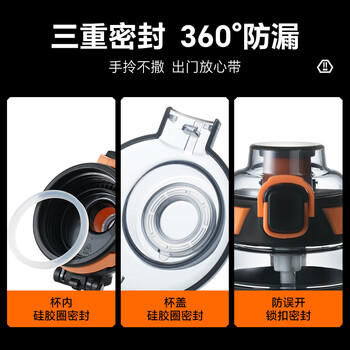 苏泊尔（SUPOR）运动水杯超大容量夏季塑料杯学生儿童吸管杯子tritan便携男士水壶 /厨具 /水具 /塑料杯 商品图3