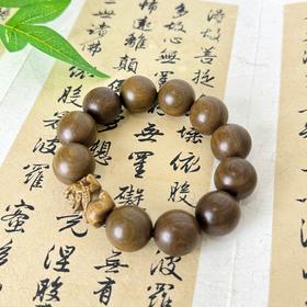 【招财貔貅·绿檀木大手串】敦煌福泽小众中式国风串珠 绿檀木大珠手串 貔貅小众轻奢手串 男士手串