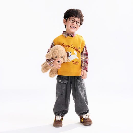 【实体店同款】男童针织背心秋季新款安奈儿童装XB532114 商品图3