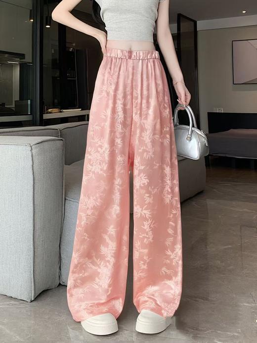 【MYBL】7903新中式提花宽松阔腿裤休闲裤-喜出 商品图1