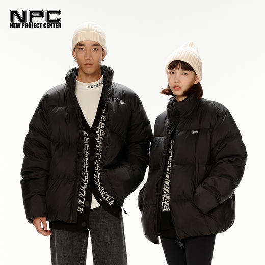 NPC潮牌男装李晨nic同款绣花拉链白鹅绒立领羽绒服情侣NP27DJ21 商品图0