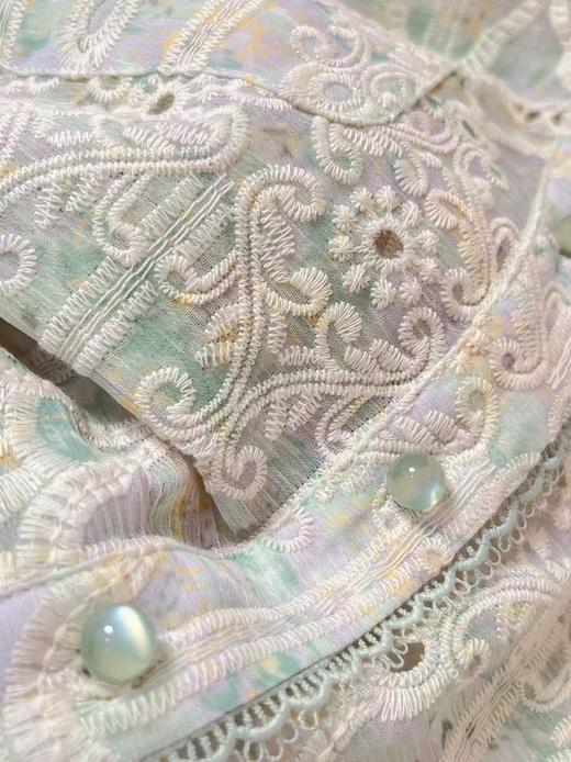 【MYBL】重工刺绣镂空小香风上衣-喜出 商品图4