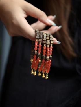 【宫里上新】“福禄生财”天然冰南红半山半水沉香手串 JD