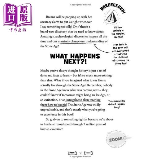 【中商原版】混乱的历史 石器时代大混乱 Totally Chaotic History The Stone Age Runs Wild 英文原版 儿童科普历史读物 进口 商品图3