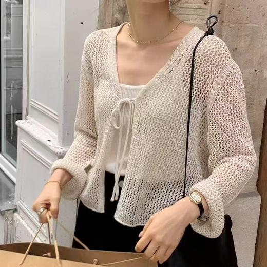 【à perles】OU*韩系一片式镂空针织开衫 商品图1