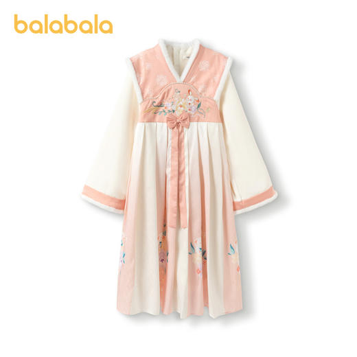 巴拉巴拉女童汉服改良襦裙国风连衣裙冬装裙子绣花洋气时尚新中式 商品图4