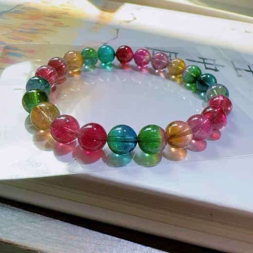8mm单圈彩虹碧玺手串 商品图1