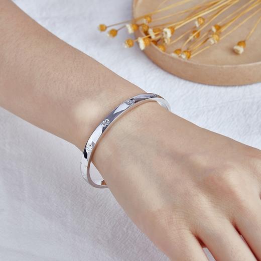 【限时8.8折】【线上铂金馆】PT950 【国际铂金协会】椭圆形铂金空心(面宽约4.6-5mm)螺丝纹开口手镯(BSZ00001-02)预售产品下单后不退款不退货不换货不补差价) 商品图3