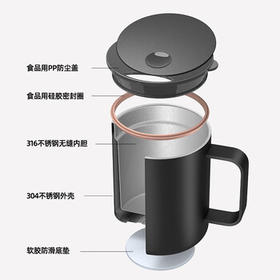 富光马克保温杯316不锈钢带盖办公学生咖啡茶杯水杯子男女士400ml /厨具 /水具 /保温杯